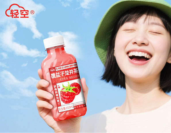 轻空 覆盆子龙井茶饮料410ml